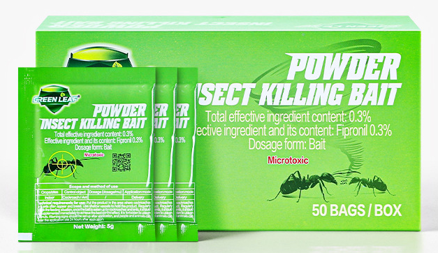 Green Leaf Cockroach & Ant Killer Bait – Fast-Acting Fipronil 0.5% Powder | Kills Roaches, Ants, Colonies & Eggs