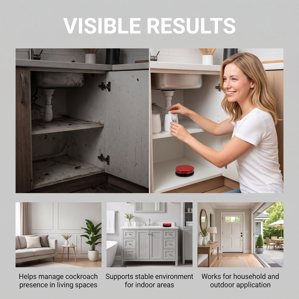 Cockroach Gel Bait Stations for effective indoor and outdoor insect control