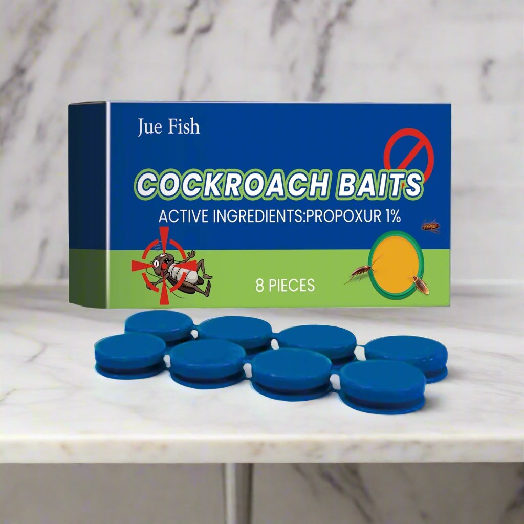 SHINEBOX ecoquick roach killing bait stations in blue packaging for effective pest control