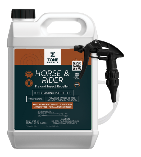 Horse & Rider Fly & Insect Repellent Spray, Gallon w/ Trigger Sprayer