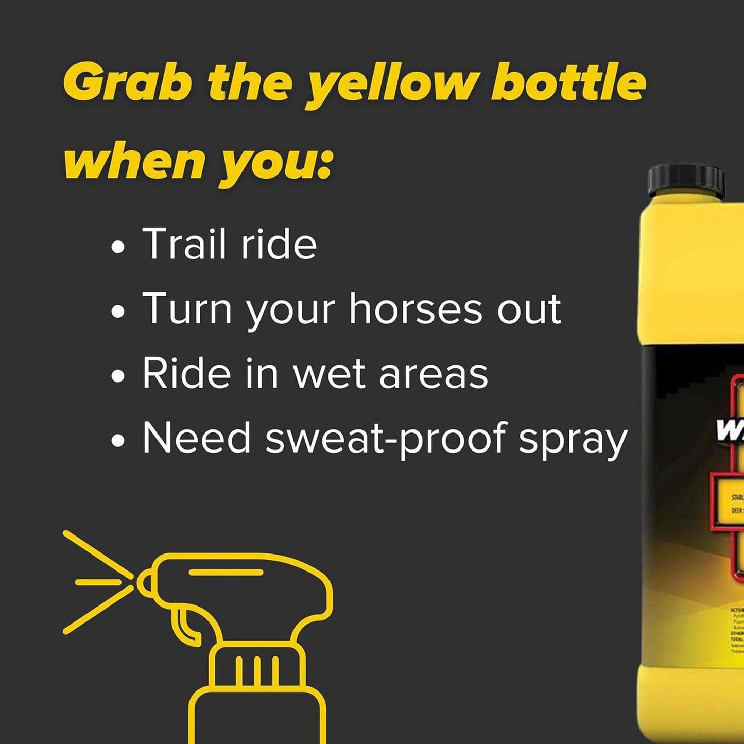 Pyranha Wipe N Spray Fly Repellent for Horses 32 oz.
