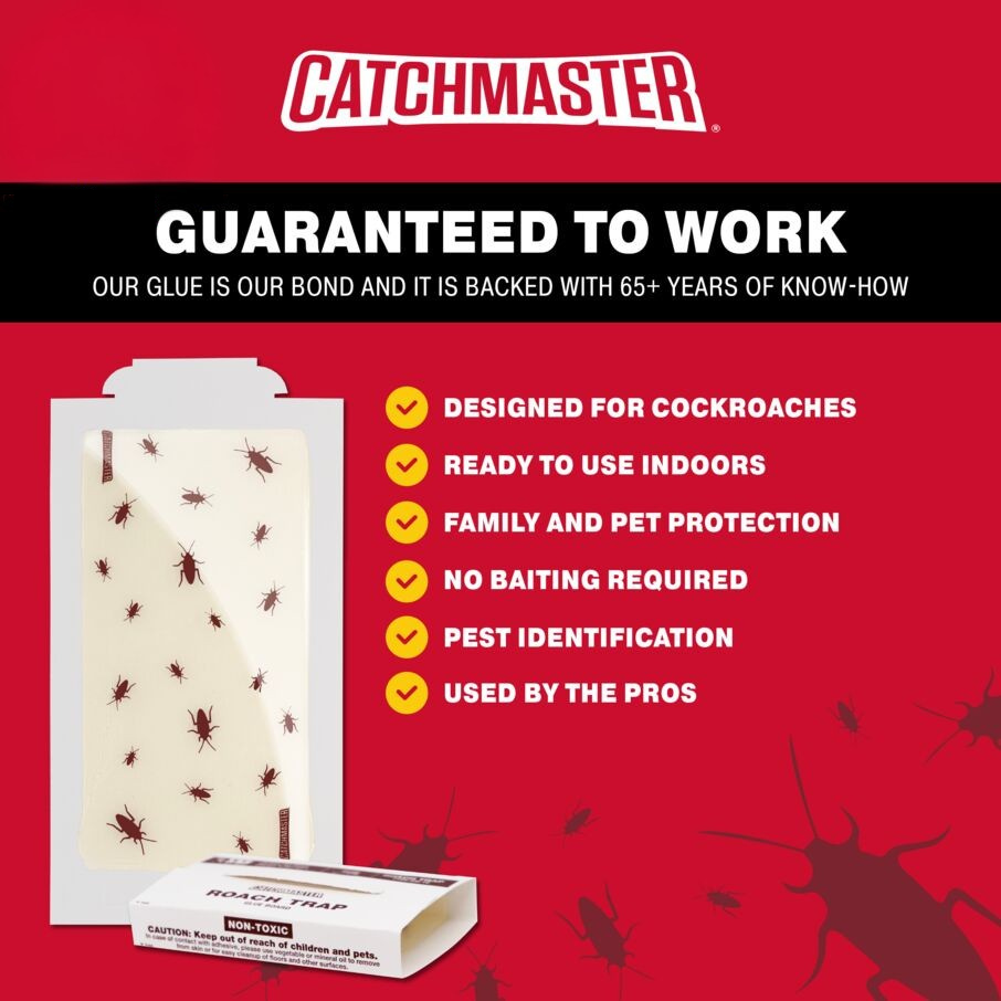 Roach Trap Glue Boards – Cockroach Sticky Traps & Glue Boards for Roaches Catchmaster