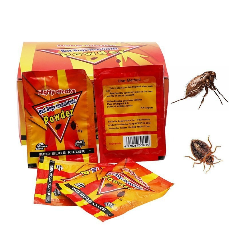 Insect Killer Powder – 50 Sachets 10g Bed Bug Killer Insecticide Household Insect Repellent