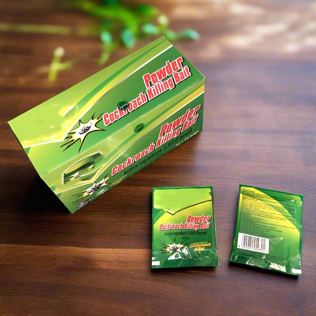 Cockroach bait powder sachets for home pest protection
