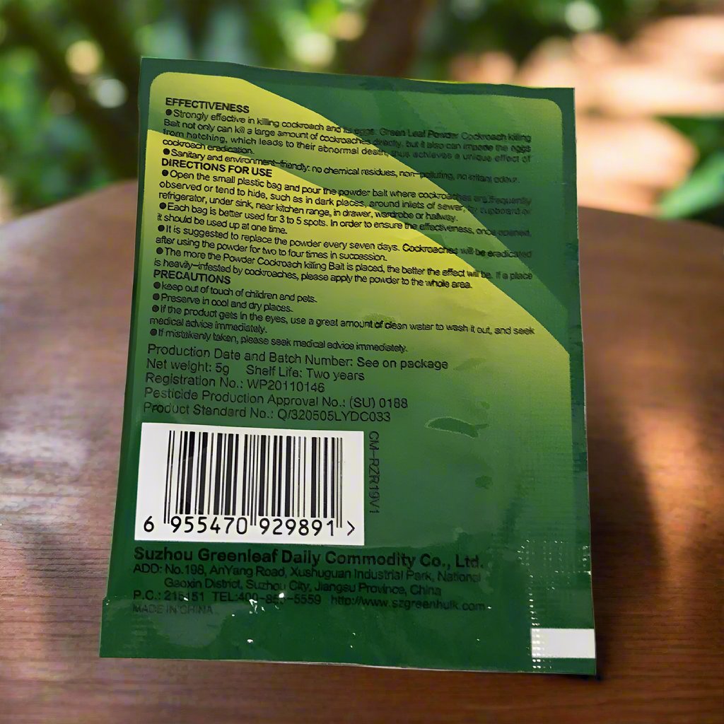 Cockroach bait powder with fipronil insecticide formula