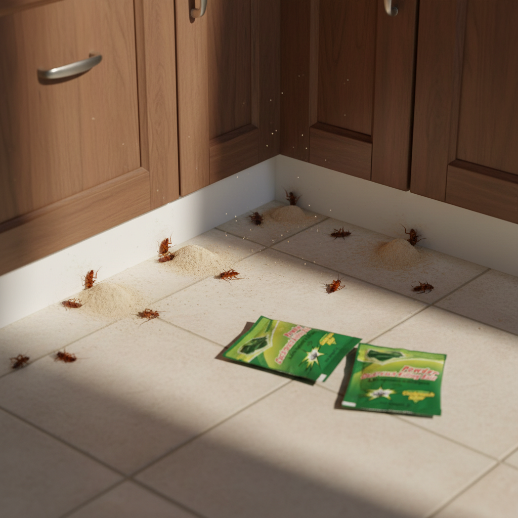 Fipronil cockroach bait powder sachets for indoor pest control