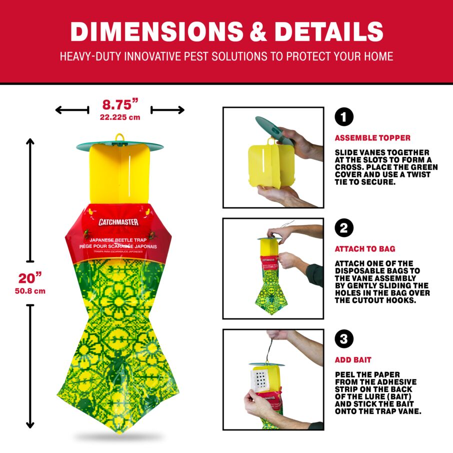 Catchmaster Japanese Beetle Hanging Trap – Dual Lure System
