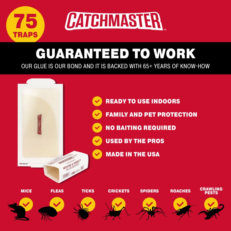 75 Count Catchmaster Mouse & Insect Glue Board Traps