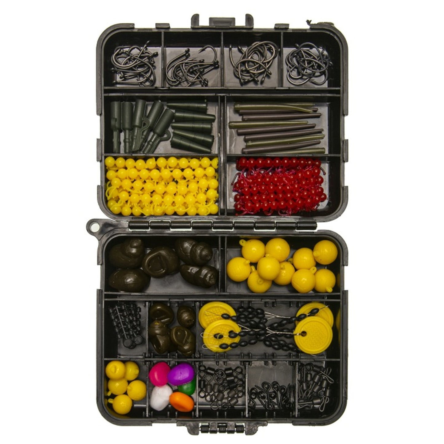 SHINEBOXX Carp Fishing Tackle Box with Hooks, Weights, and Floats for Effective baiting