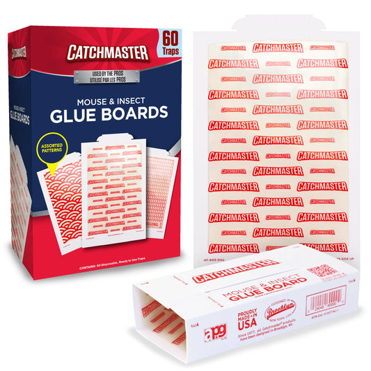 SHINEBOX Catchmaster mouse and insect glue boards for effective pest control in home, featured roach motel gif