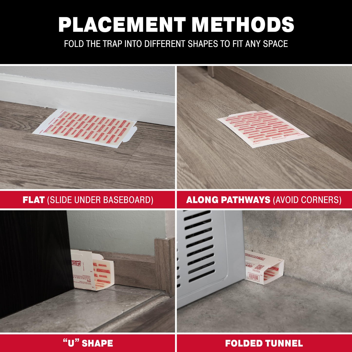 SHINEBOX roach motel gif placement methods for effective cockroach control under furniture and along pathways