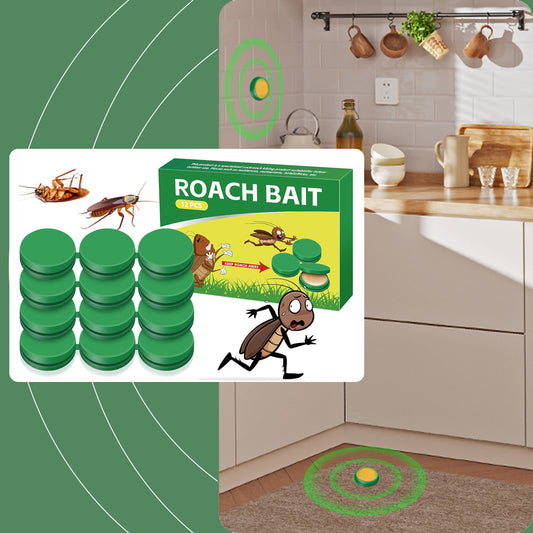SHINEBOX Cockroach Killer Sticker pack with green discs, ideal for pest control in kitchens