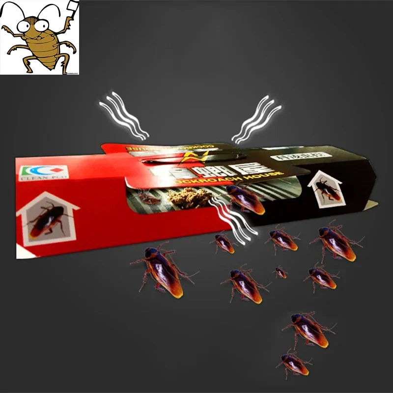 SHINEBOX Cockroach Sticky Glue Traps in a red and black box, designed to attract and trap cockroaches
