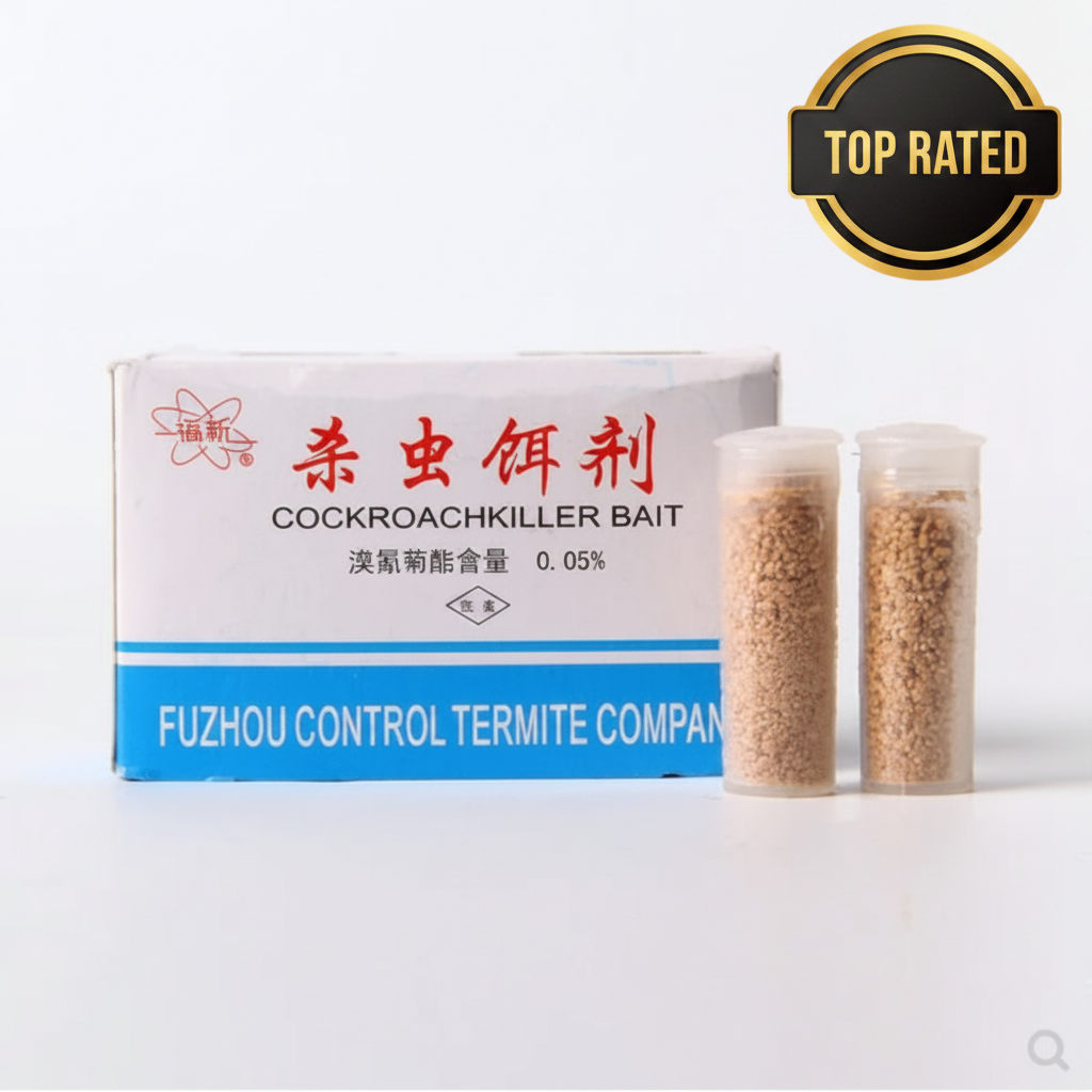 bait insecticide chinese granular cockroach bait pellets in a box for effective indoor insect control. chinese roach bait