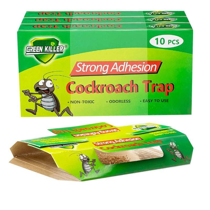 10 Pack Roach Glue Traps – Sticky Flea & Cockroach Catcher for Indoor Use
