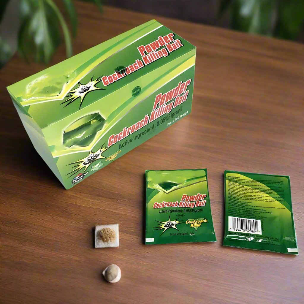 SHINEBOX cockroach killing bait powder, 10 sachets, effective solution for pest control in homes