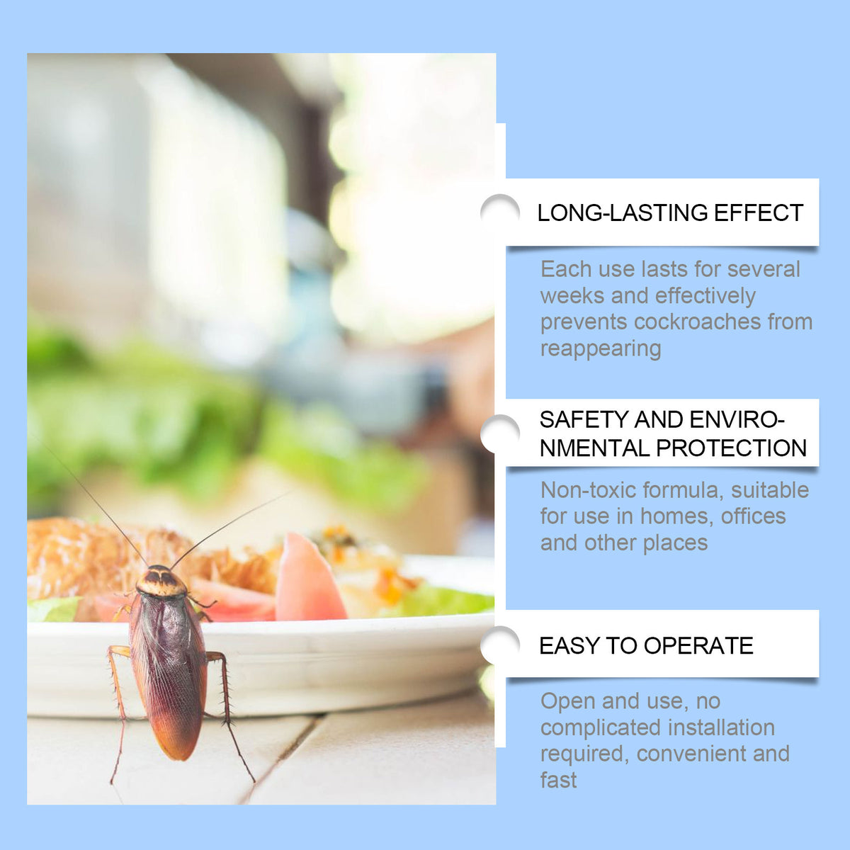 SHINEBOX cockroach bait stickers for effective indoor pest control with long-lasting protection