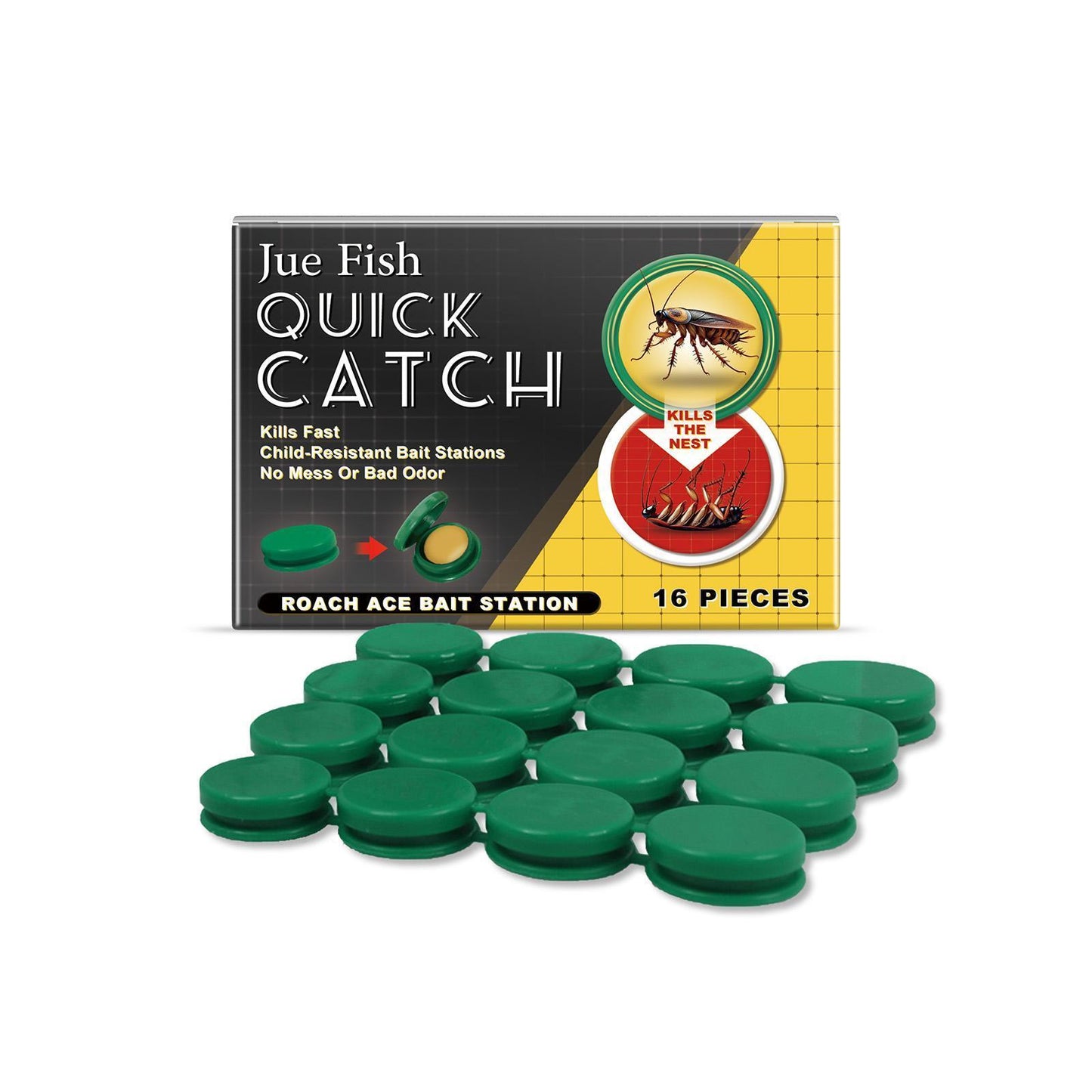 SHINEBOX cockroach killer sticker bait stations in green for effective pest control