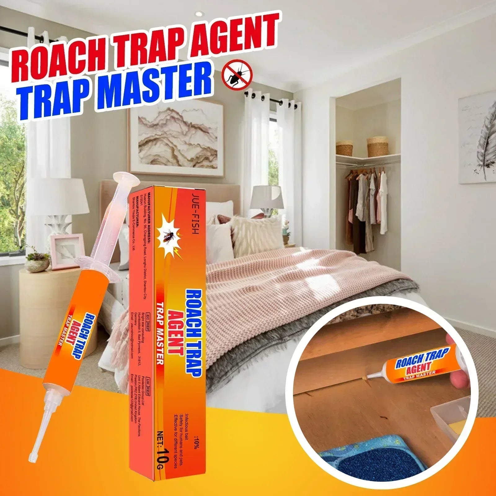 SHINEBOX Cockroach Killing Gel in a 10g tube for effective home pest control against roaches