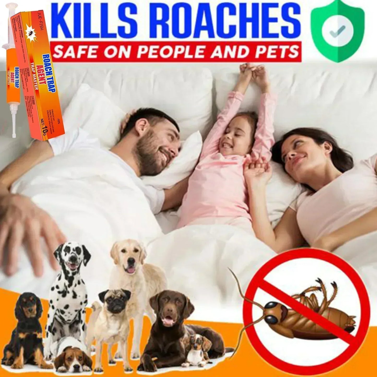 SHINEBOX Cockroach Killing Gel for effective roach control, safe for pets and children