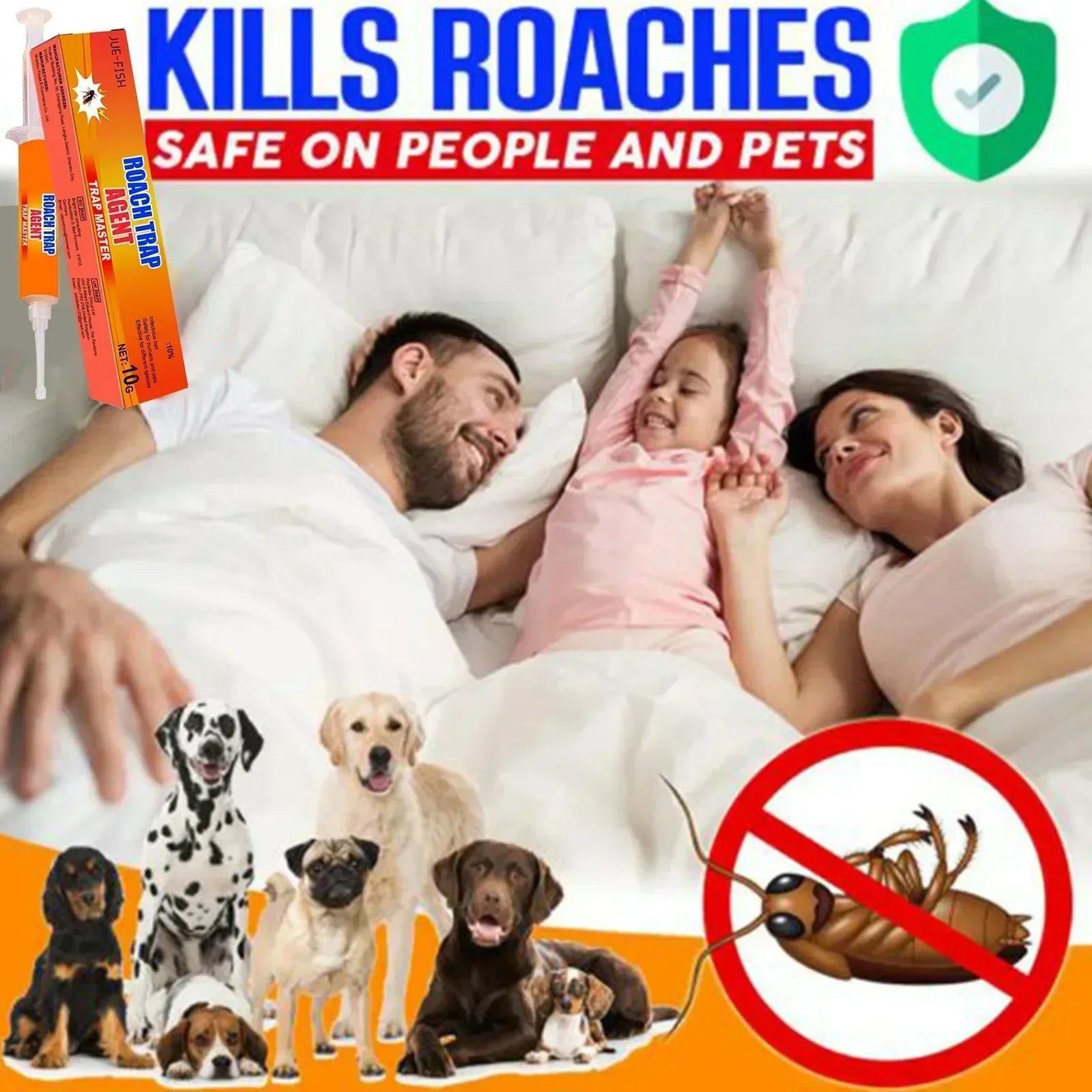 SHINEBOX Cockroach Killing Gel for effective roach control, safe for pets and children