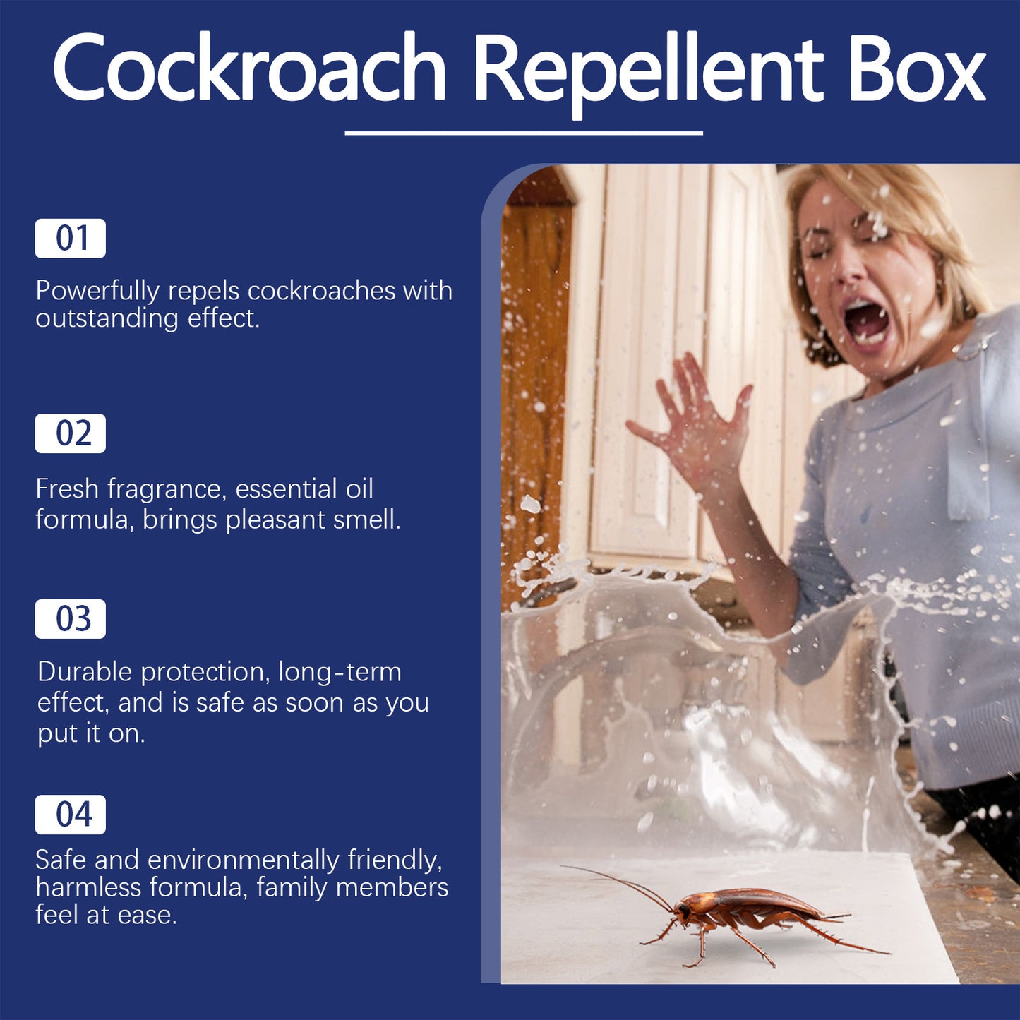 SHINEBOX natural cockroach repellent box with effective formula for long-term pest control