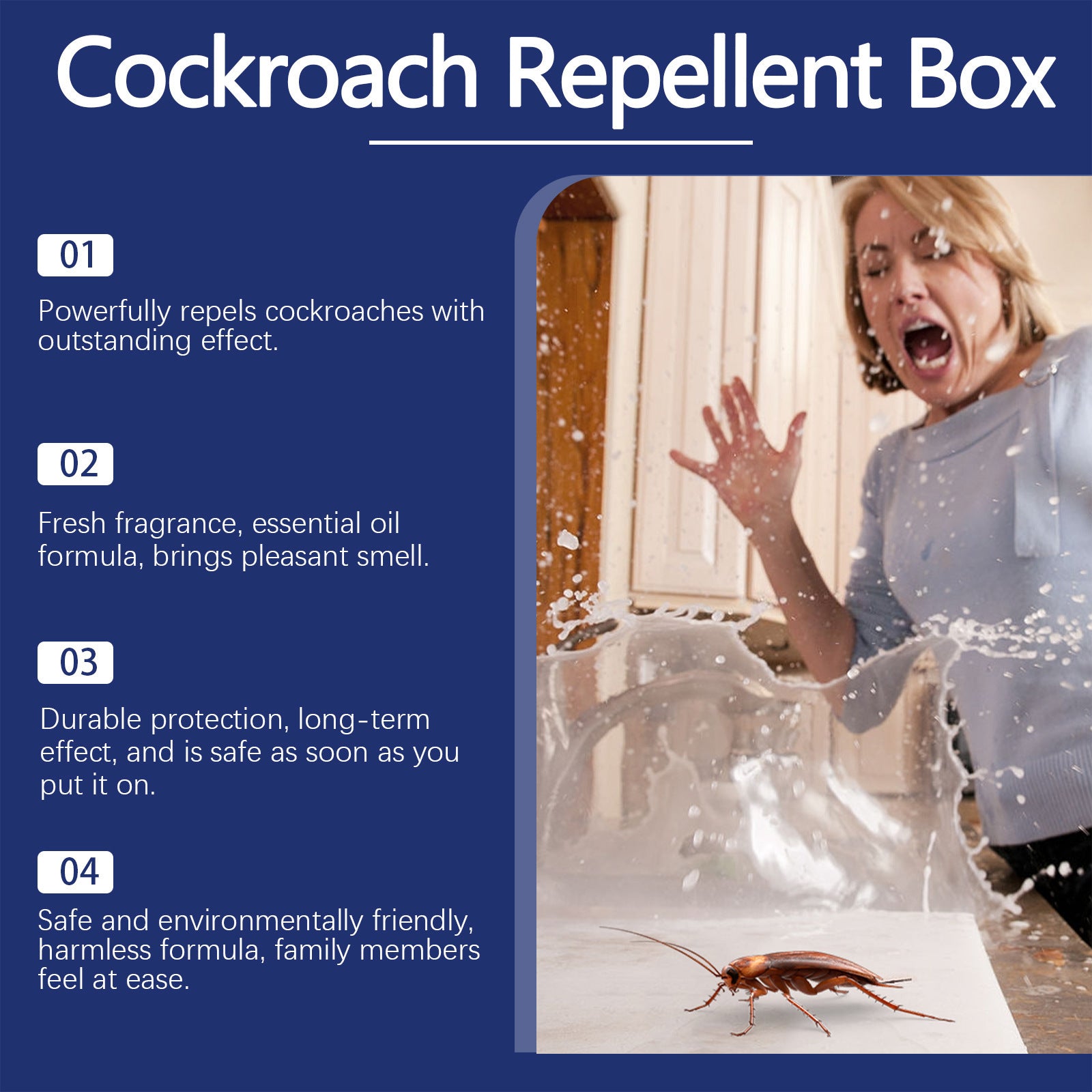 SHINEBOX natural cockroach repellent box with effective formula for long-term pest control
