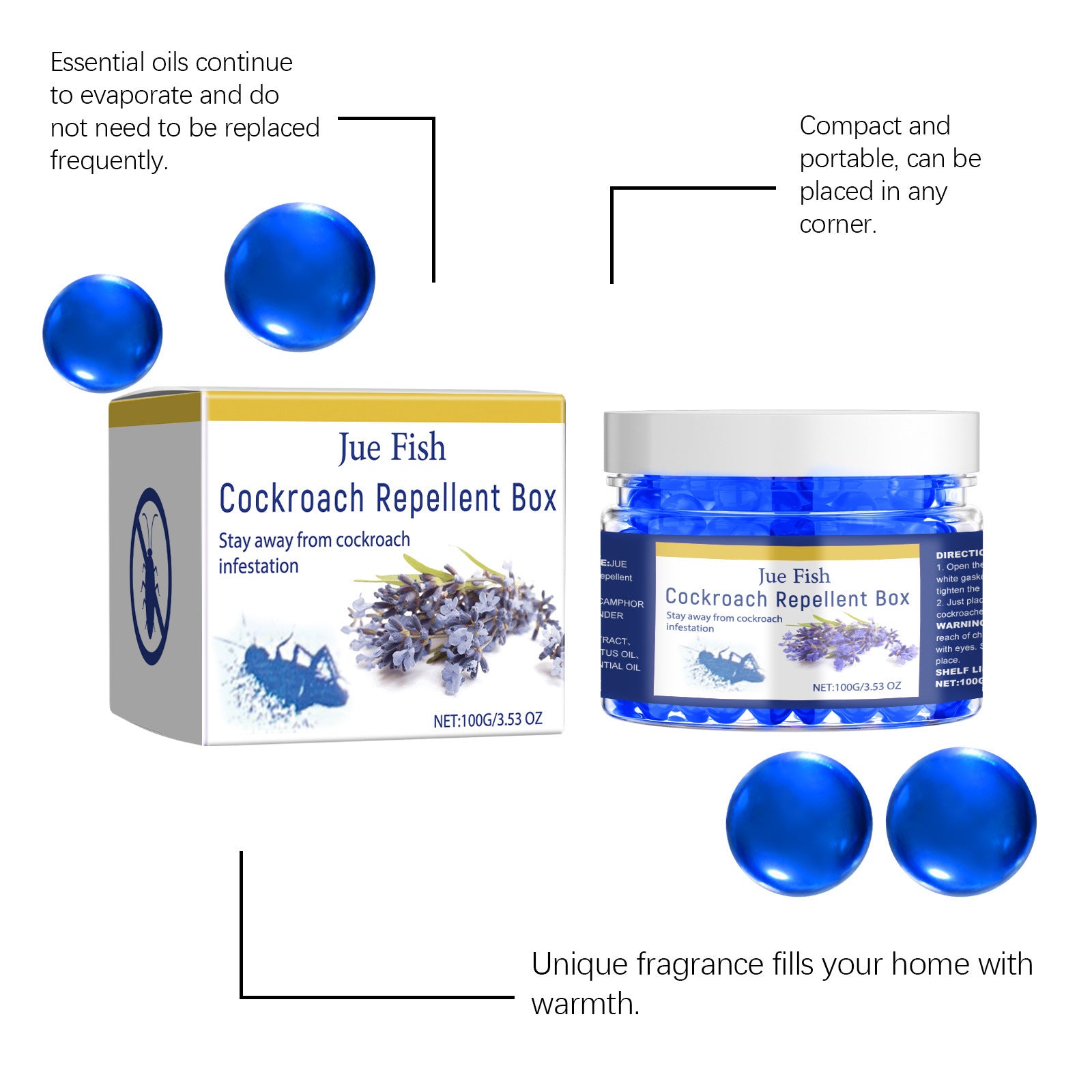 SHINEBOX natural cockroach repellent box with essential oils for effective pest control