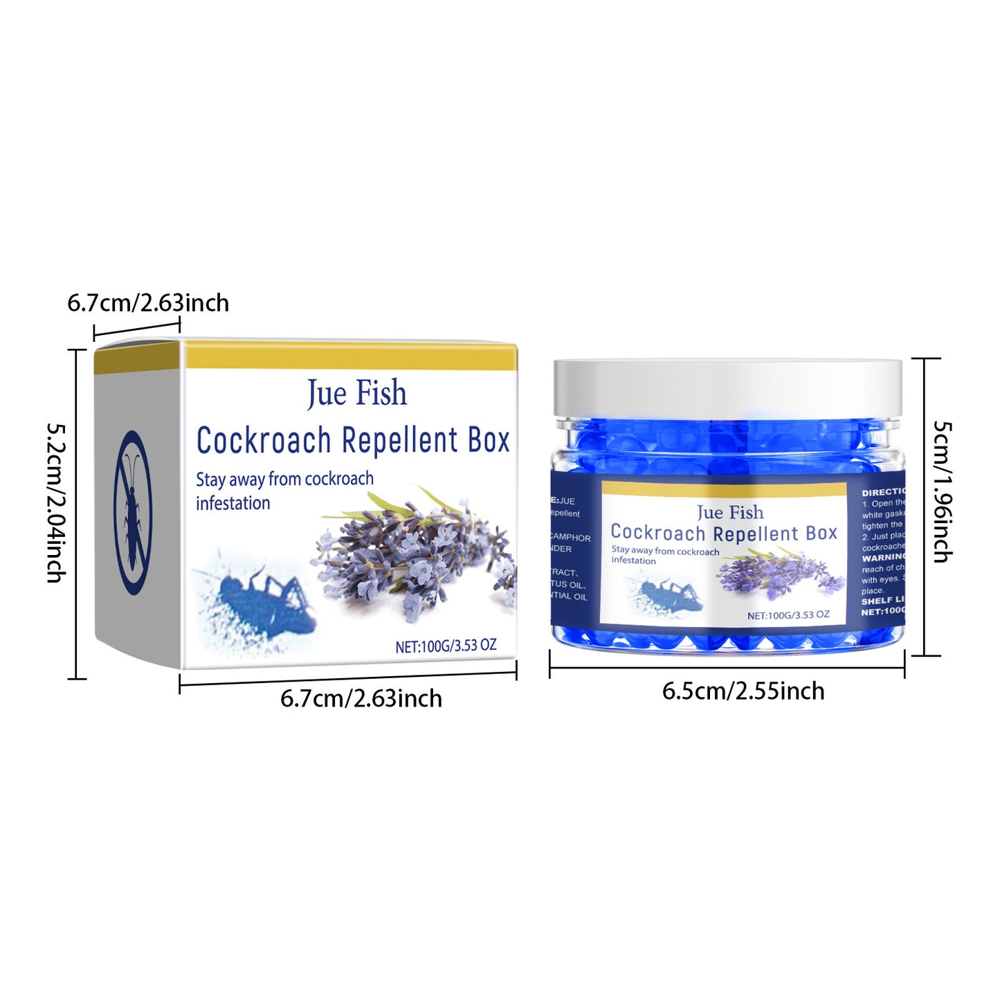 SHINEBOX Natural Cockroach Repellent Box for effective roach control with lavender scent