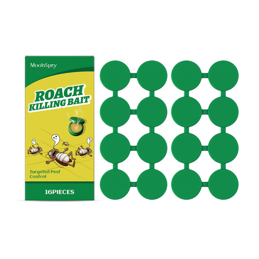 MoohSpray Roach Killing Bait with 16 pieces for effective cockroach killer sticker pest control