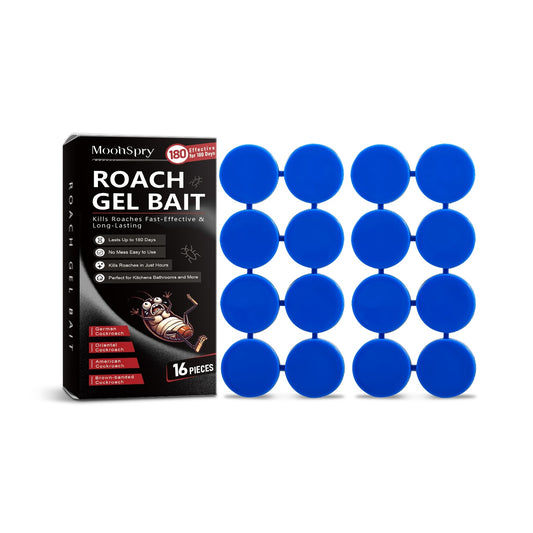 SHINEBOX cockroach killer sticker in blue, 16 pieces, effective and long-lasting roach control solution