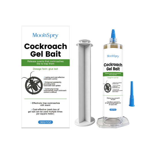 MoonSpry Cockroach Gel Bait in 30g syringe for indoor cockroach control and effective trapping