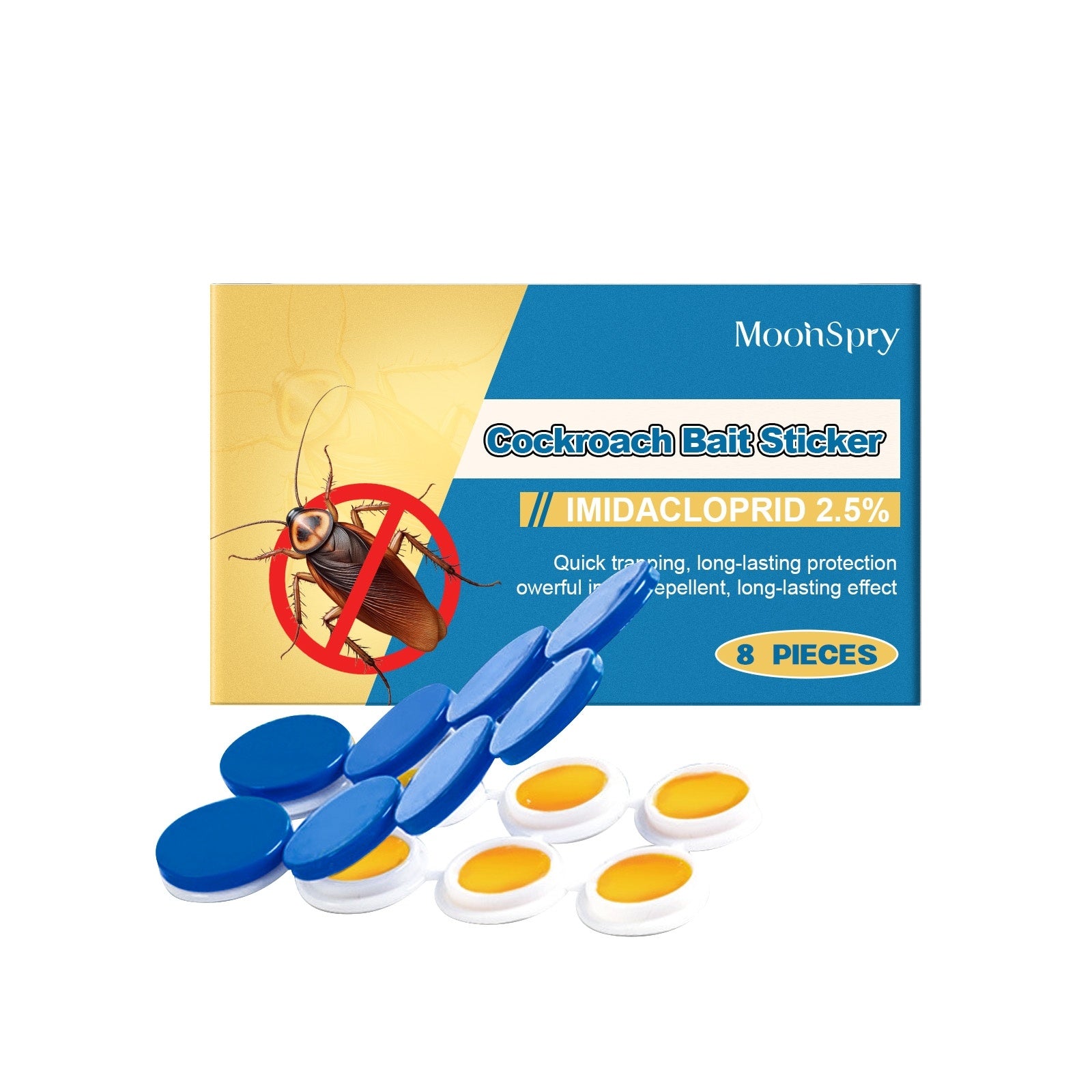 SHINEBOX Cockroach Killer Sticker in a pack of 8 for effective pest control and long-lasting protection