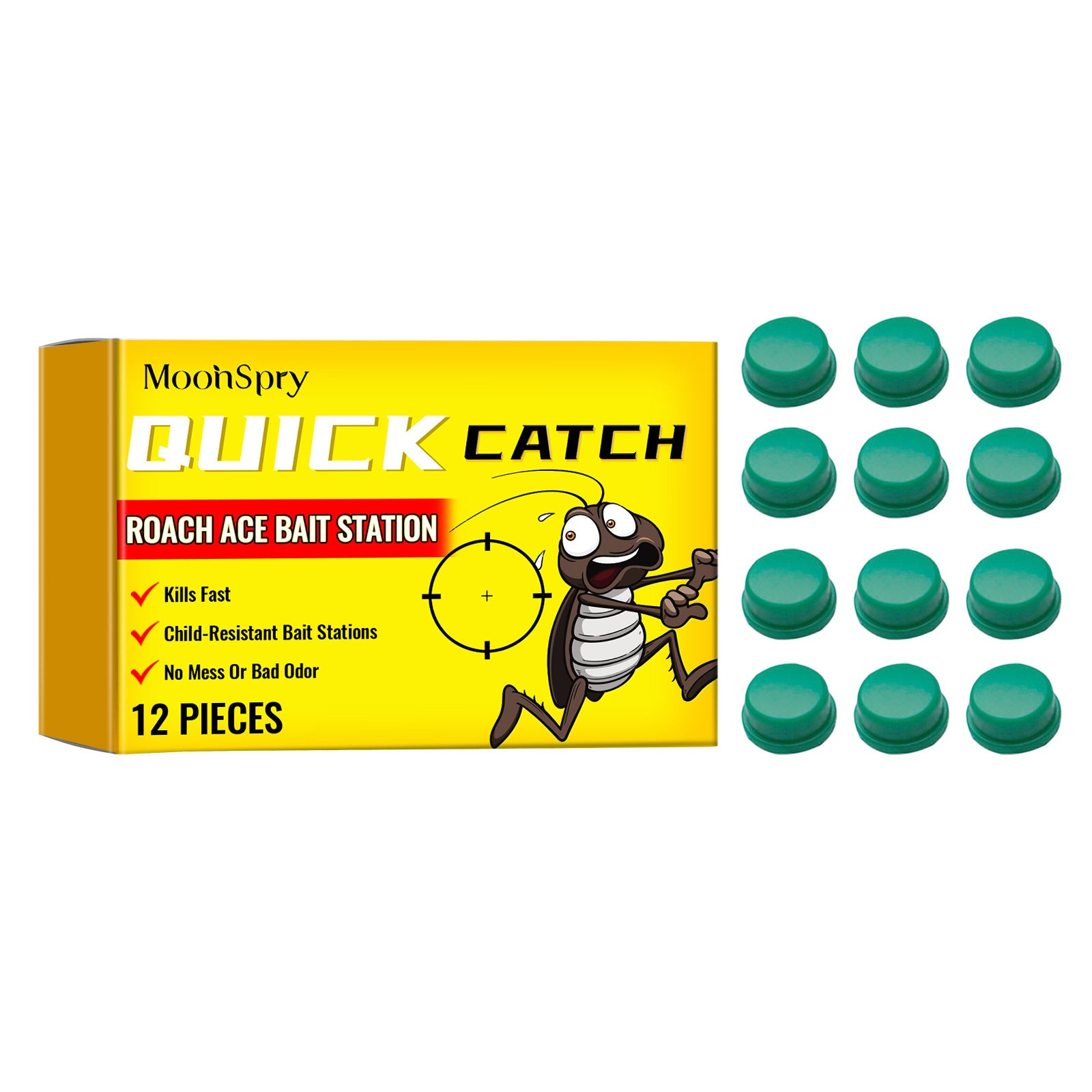 SHINEBOX cockroach sticky trap, 12 pieces, effective for catching and eliminating roaches indoors