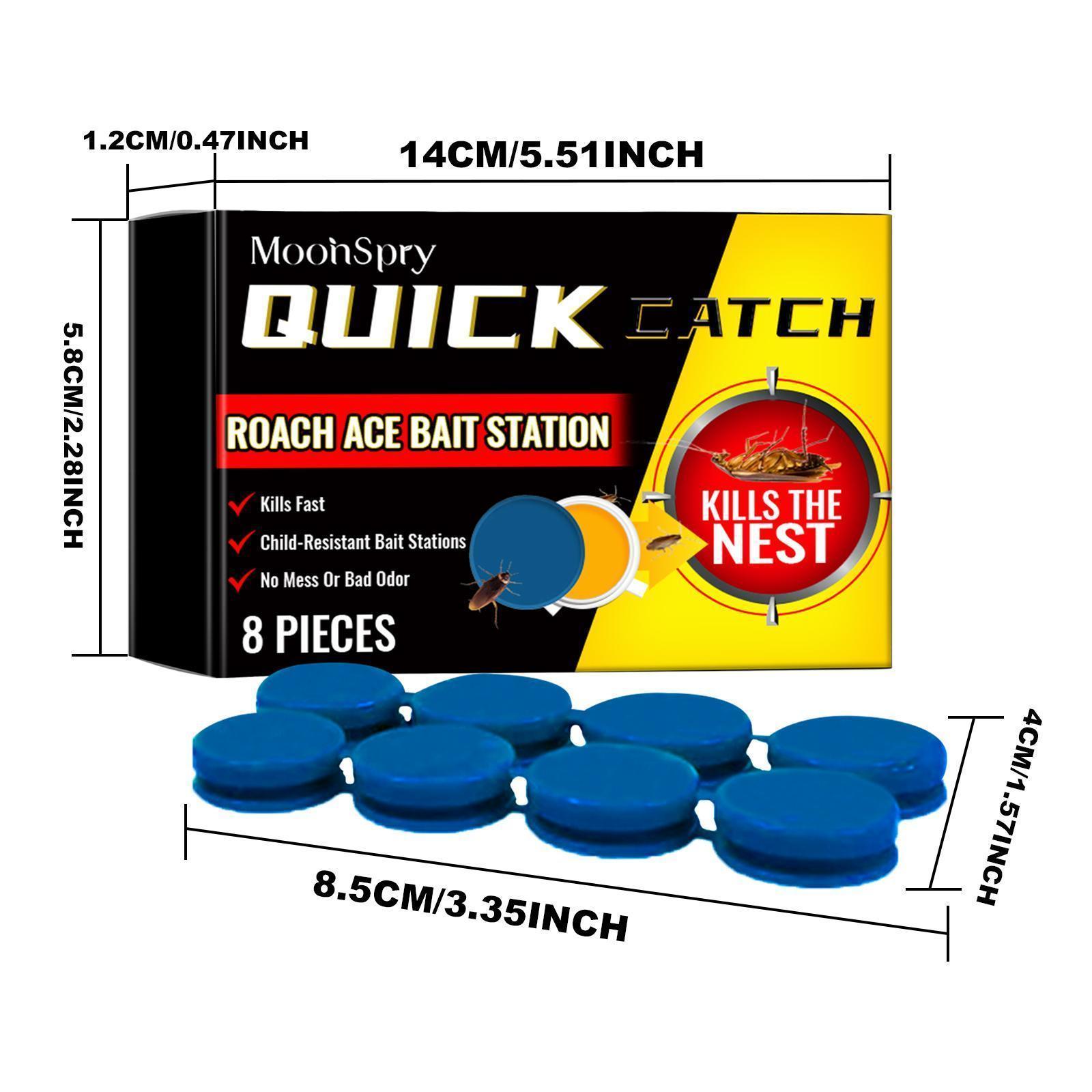 SHINEBOX Quick Catch Cockroach killer Bait Stations in a pack of 8 for effective pest control