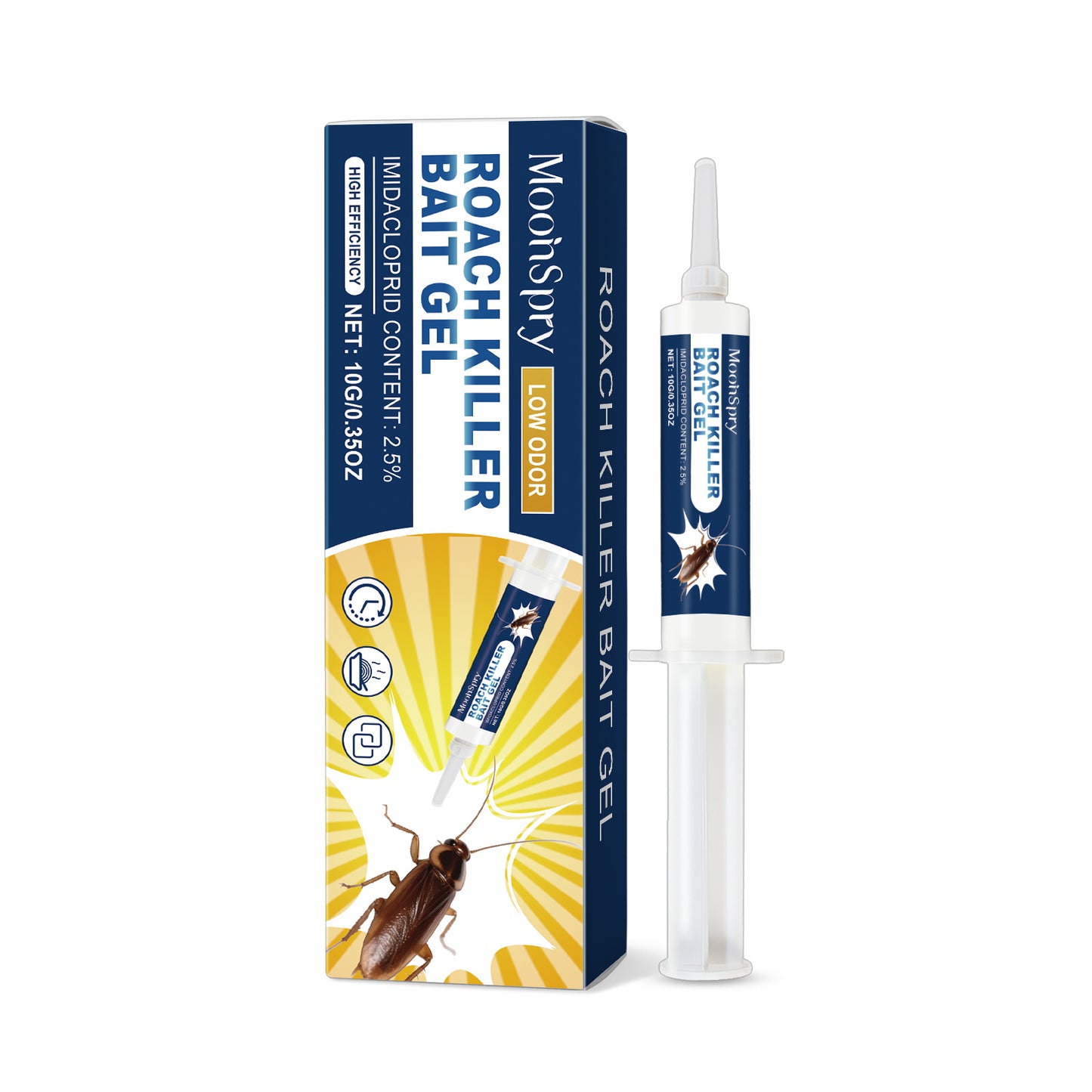 SHINEBOX Cockroach Bait Gel in a syringe with packaging for effective roach control