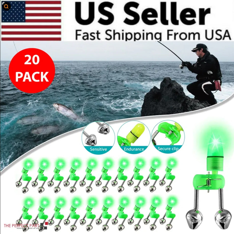 SHINEBOXX Night Fishing Bobbers 20-Pack with Secure Clips for Enhanced Visibility