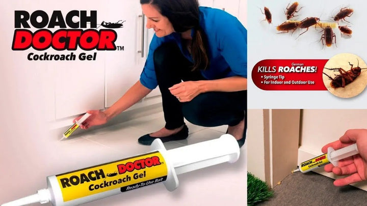 Roach Doctor Cockroach Gel applied with precision syringe tip for indoor and outdoor roach control — Doctor Roach Gel ready-to-use bait
