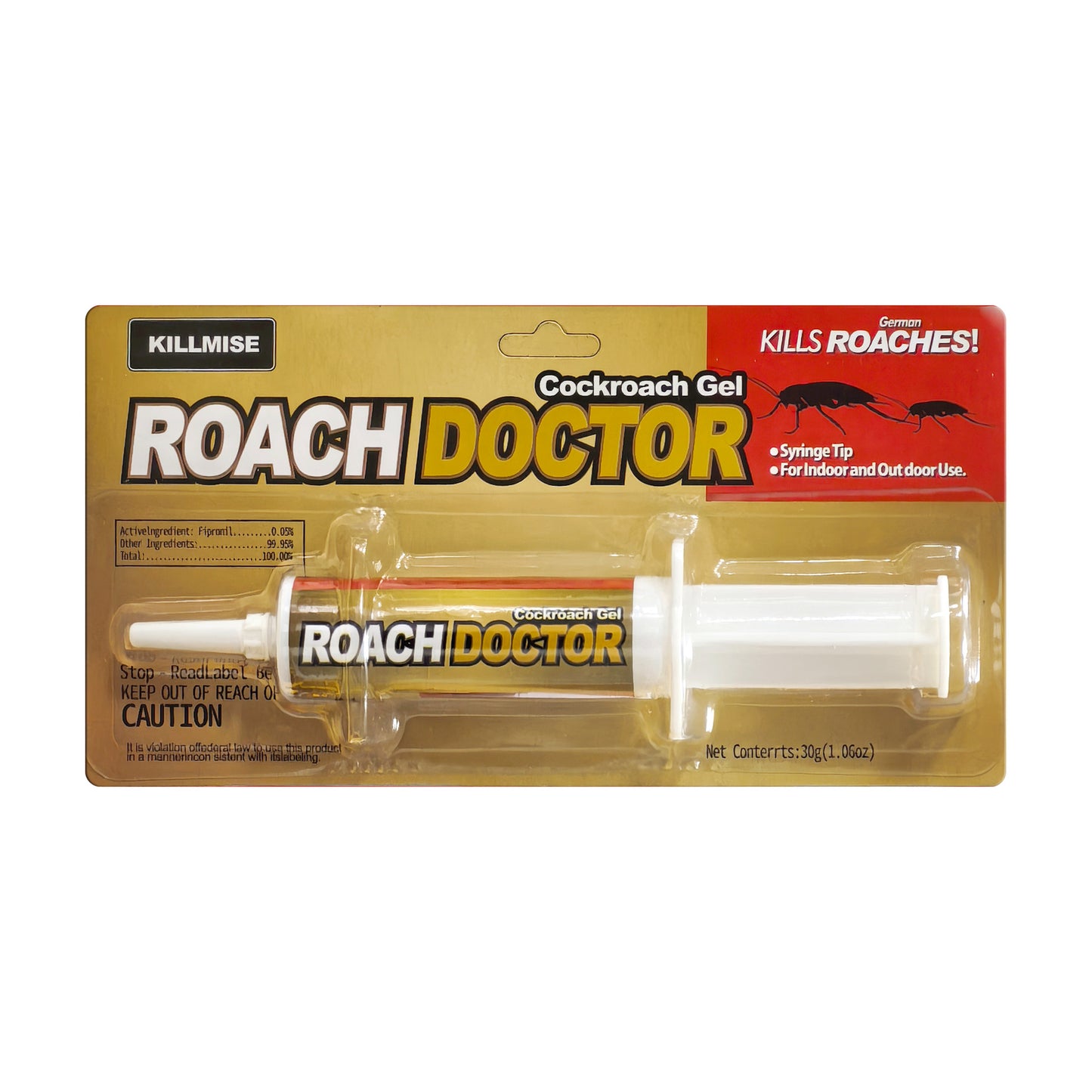 Roach Doctor Cockroach Gel syringe 30g — Doctor Roach Gel with fipronil for indoor and outdoor roach control
