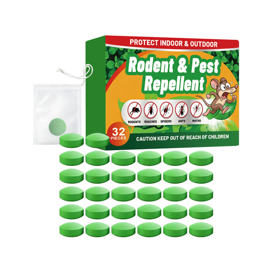 SHINEBOXX mouse and rodent repellent tablets 32 pieces for indoor and outdoor pest control