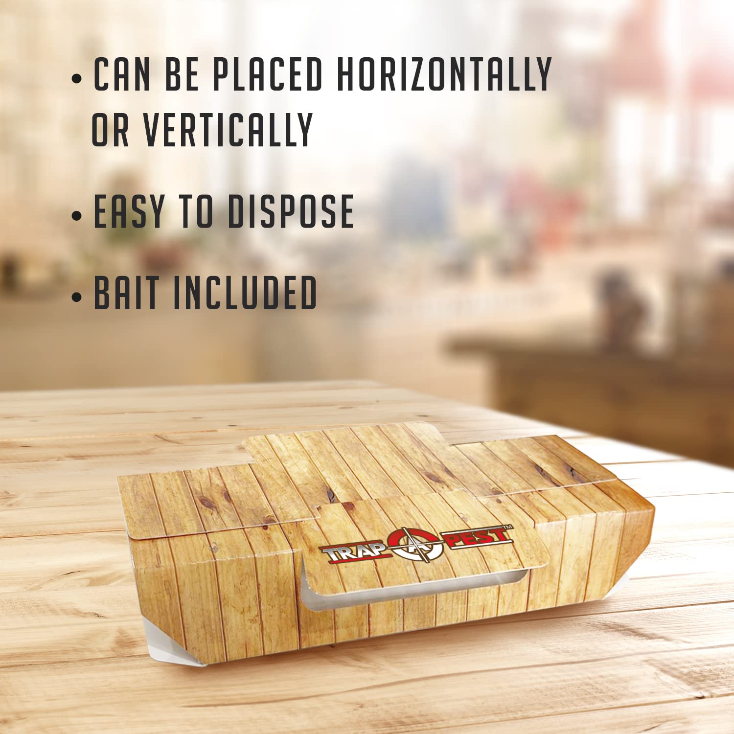 SHINEBOX Roach Motel GIF with easy disposal and included bait, usable horizontally or vertically