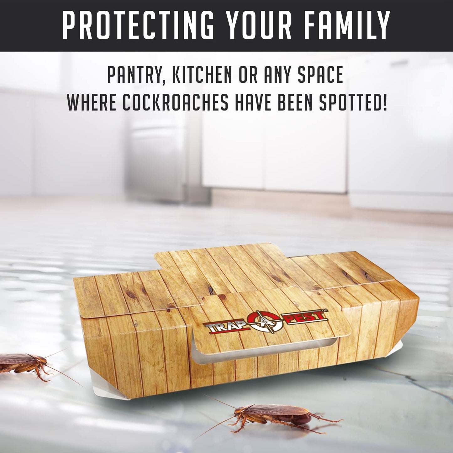 SHINEBOX Roach Motel GIF designed for effective cockroach trapping in kitchens and pantries